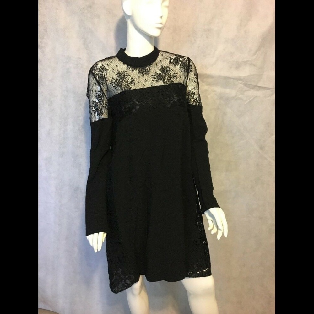 NEW! $2,340 Prada Milano [SZ 44 ]‎ Black Lace Dress P32Z6 S161 1JYB